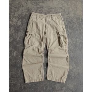 Vintage Polo Jeans Tan Cargo Pants Pockets Y2K 2000s 00s